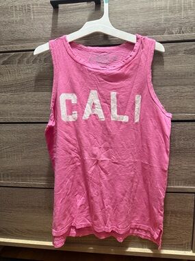 Pink CALI Graphic Muscle Tank
